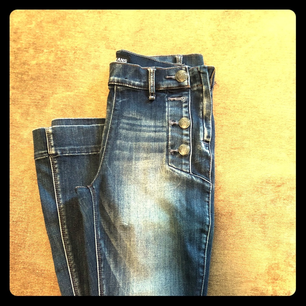 Express stretch fit and flare jeans - size 4L. - Picture 1 of 2